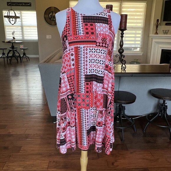 Bobbie Brooks Dresses & Skirts - Bobbie Brooks Sleeveless Knit Dress Small Soft Casual Summer Patchwork Print S